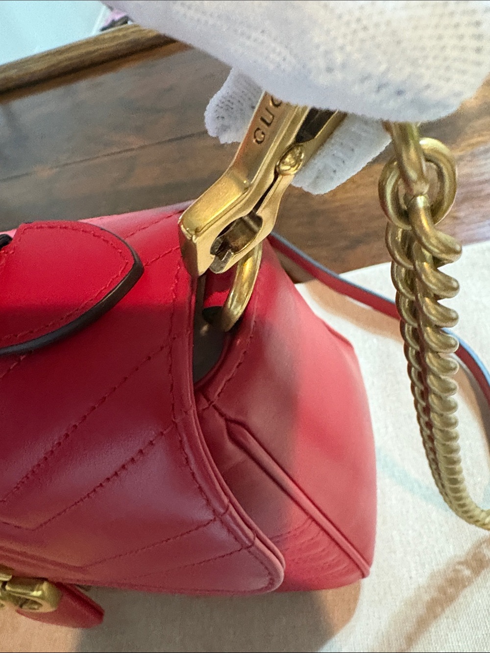 GUCCI GG Marmont Small Matelasśe Top Handle/Crossbody Bag - Picture 14 of 17